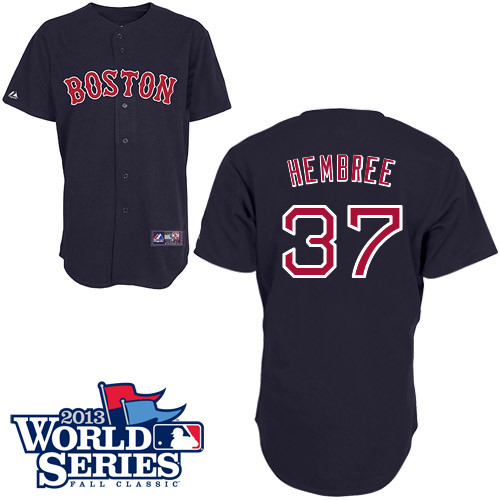 Heath Hembree #37 MLB Jersey-Boston Red Sox Men's Authentic 2013 World Series Champions Road Baseball Jersey